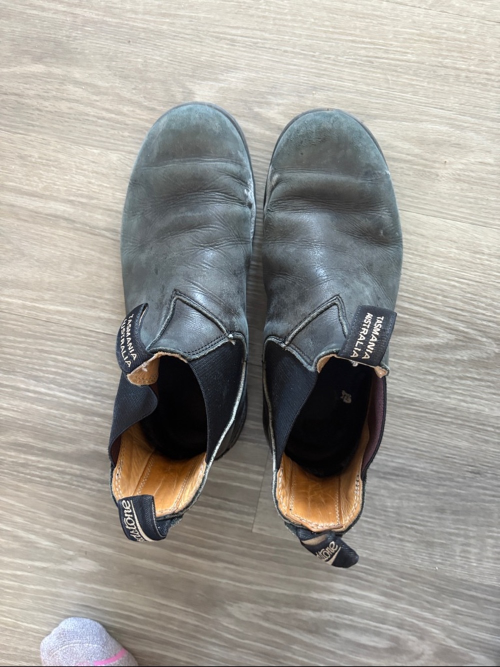 Blundstone Men's Chukka Boots in Black Leather Very Well Used